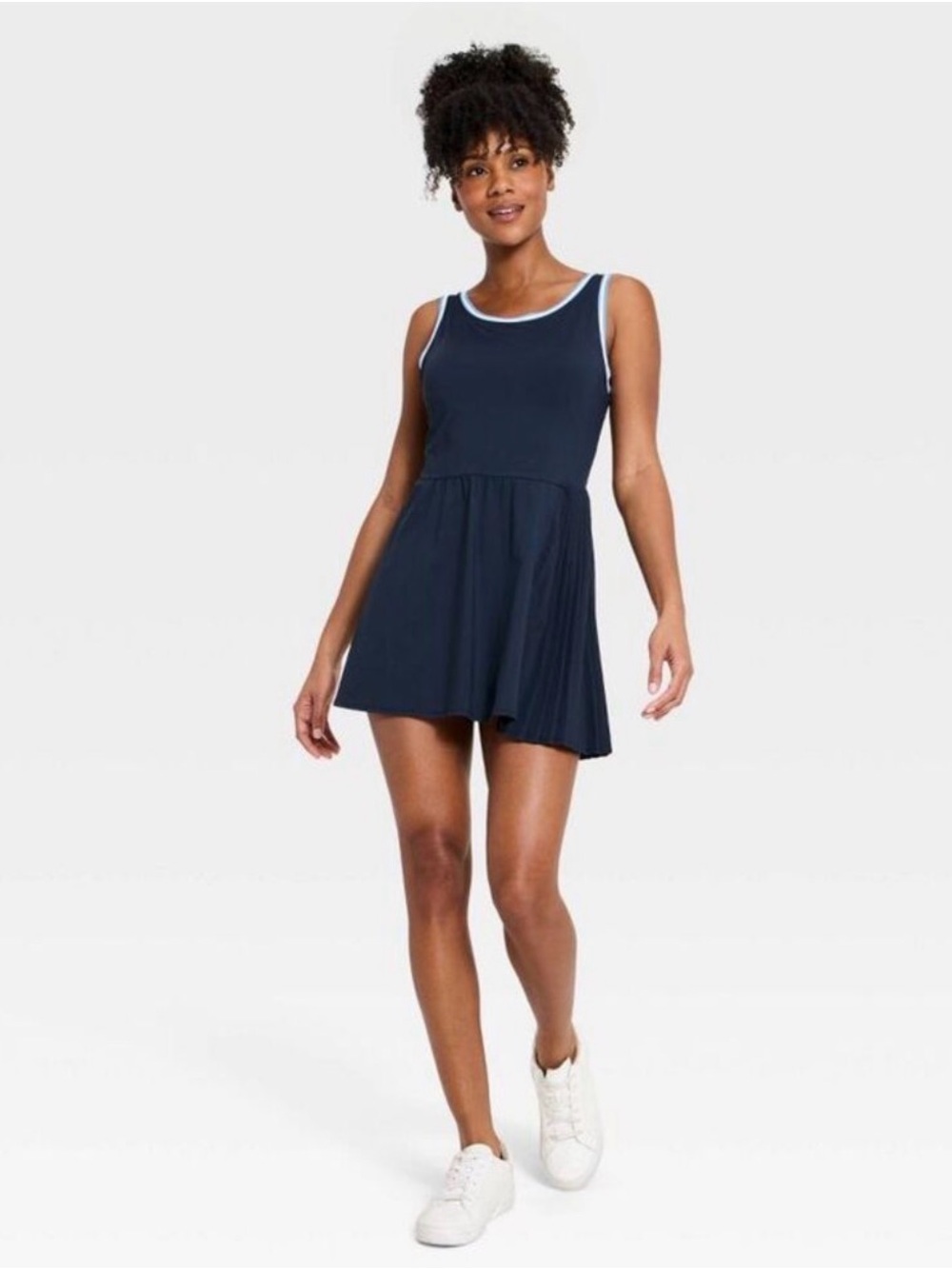 All in Motion Pleated Navy Blue Active Dress